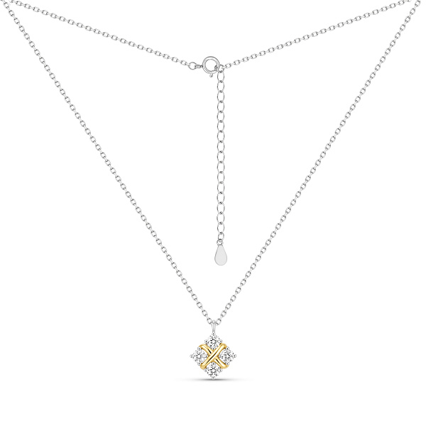 Серебряное колье с фианитами (арт. 7507/2574бж) – изображение 2