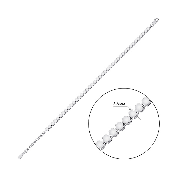 Серебряный браслет без камней (арт. 7509/4989) – изображение 2