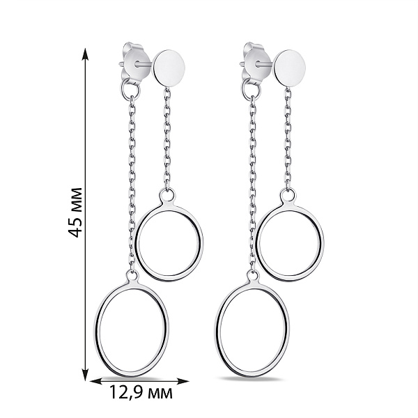 Срібні сережки Trendy Style з підвіскою (арт. 7518/С2/1056) – зображення 2