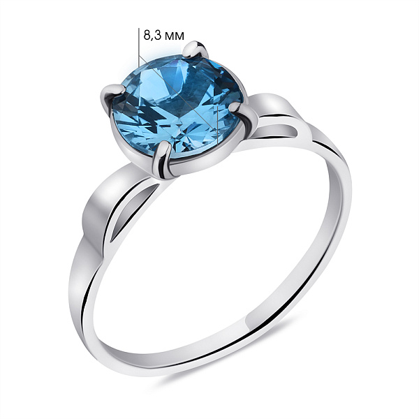 Кольцо из серебра с топазом (арт. 7501/606Плкп) – изображение 2