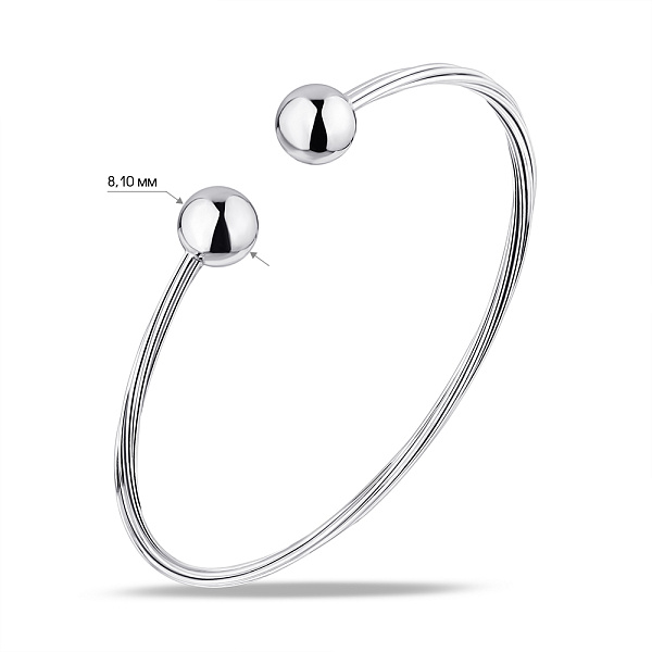 Незамкнутый браслет из серебра Trendy Style без вставок (арт. 7509/3664) – изображение 2
