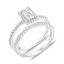 Серебряное помолвочное кольцо с фианитами (арт. 7501/8530) – изображение 1