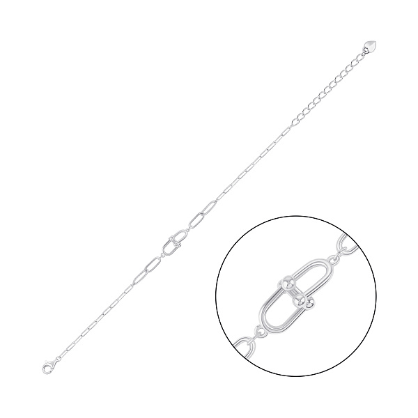 Срібний браслет без каміння (арт. 7509/550299) – зображення 1