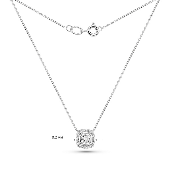 Колье из белого золота с бриллиантами (арт. Ц011234010б) – изображение 4