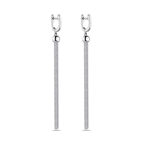 Длинные серебряные серьги с подвесками (арт. 7502/4442) – изображение 1