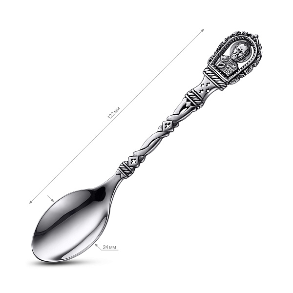 Детская серебряная ложка «Святой Николай» на крестины (арт. 7922/8100267) – изображение 2