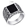 Серебряная печатка з ониксом (арт. 7906/0621.10о) – изображение 2