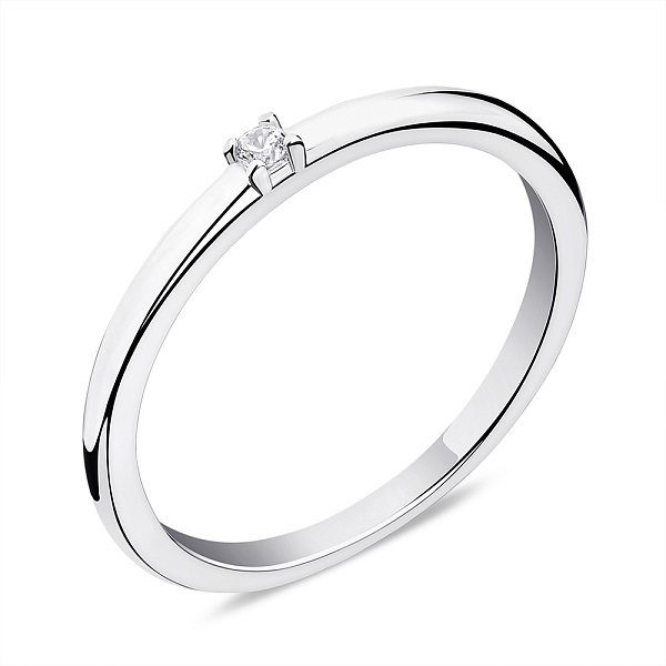 Кольцо из серебра с фианитом (арт. 7501/6492) – изображение 1