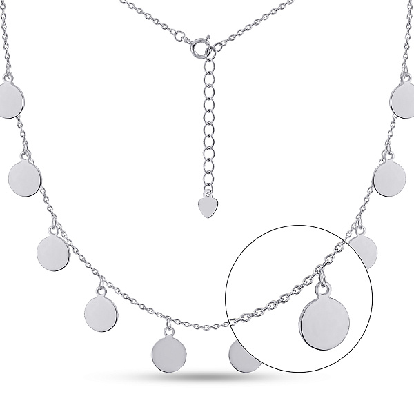 Серебряное колье Монеты (арт. 7507/1020/8) – изображение 1