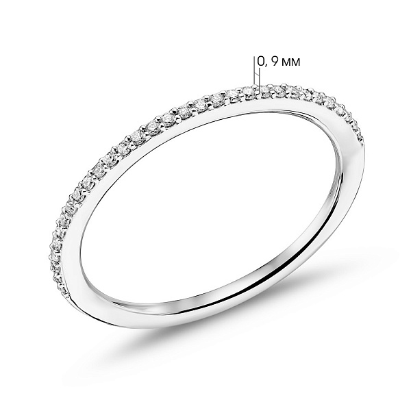 Кольцо из белого золота с бриллиантами (арт. К341421010б) – изображение 4