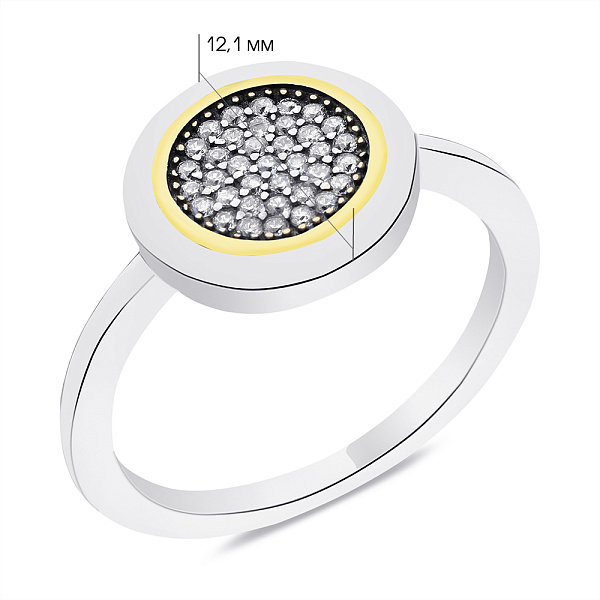 Серебряное кольцо с фианитами (арт. 7901/6178бж) – изображение 2