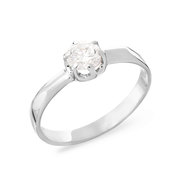 Золотое кольцо для помолвки с фианитом (арт. 140234б) – изображение 1