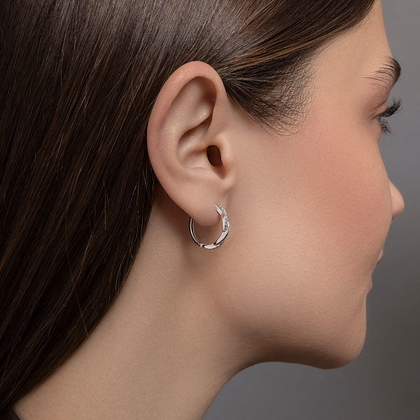 Серьги из белого золота с бриллиантами (арт. С011323020б) – изображение 3