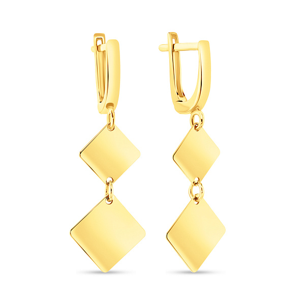 Серьги-подвески из желтого золота (арт. 108634ж) – изображение 1