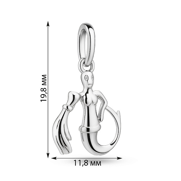 Серебряный кулон Водолей (арт. 7503/4409вд) – изображение 2
