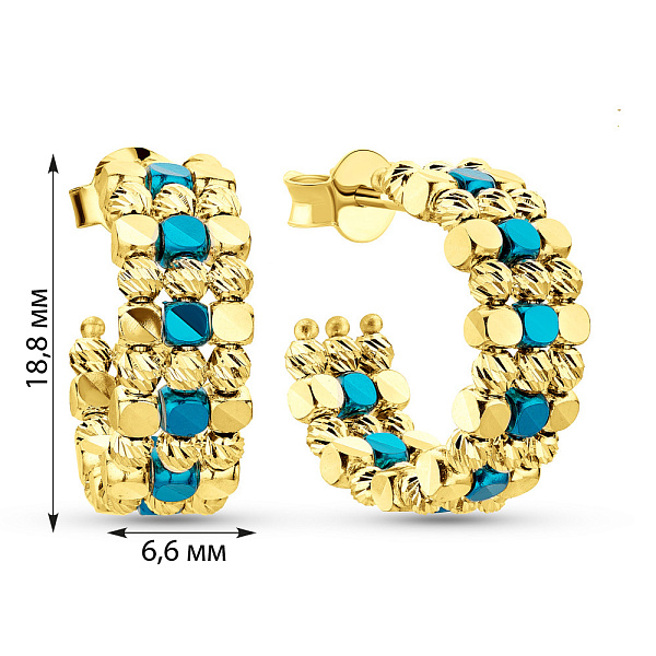 Серьги из желтого золота Francelli (арт. 1091599жс) – изображение 4