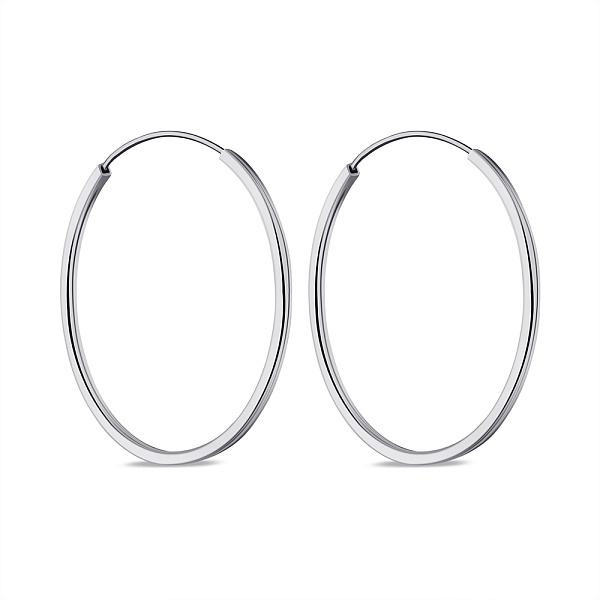 Серебряные серьги-кольца (арт. 7502/9855/35) – изображение 1