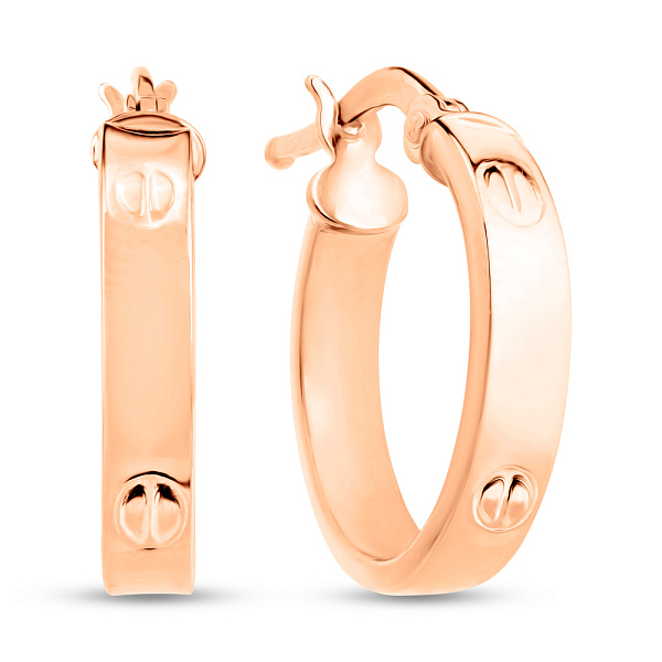 Серьги-кольца из красного золота (арт. 1091504/15) – изображение 1