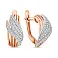 Серьги из красного золота с фианитами (арт. 110372) – изображение 1