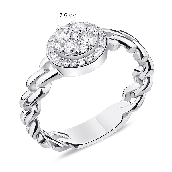Серебряное кольцо с фианитами (арт. 7501/6228) – изображение 2