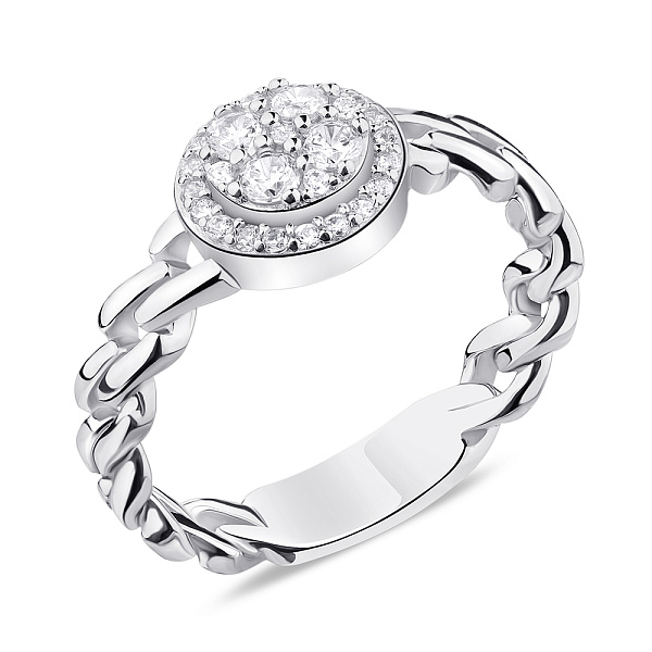 Серебряное кольцо с фианитами (арт. 7501/6228) – изображение 1