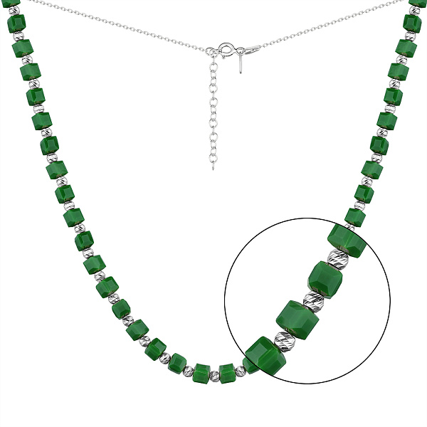 Колье из серебра с ониксом (арт. 7507/2009оз) – изображение 1
