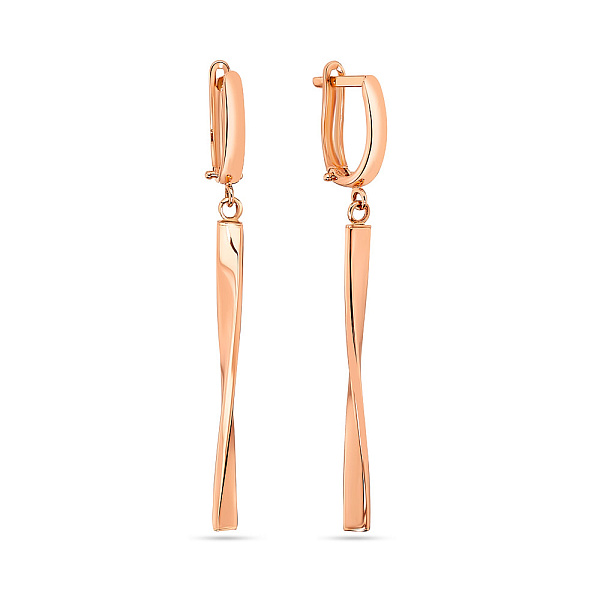 Серьги из красного золота с подвесками (арт. 108477) – изображение 1