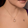 Золотой подвес "Буква Т" с одним фианитом (арт. 440679) – изображение 2