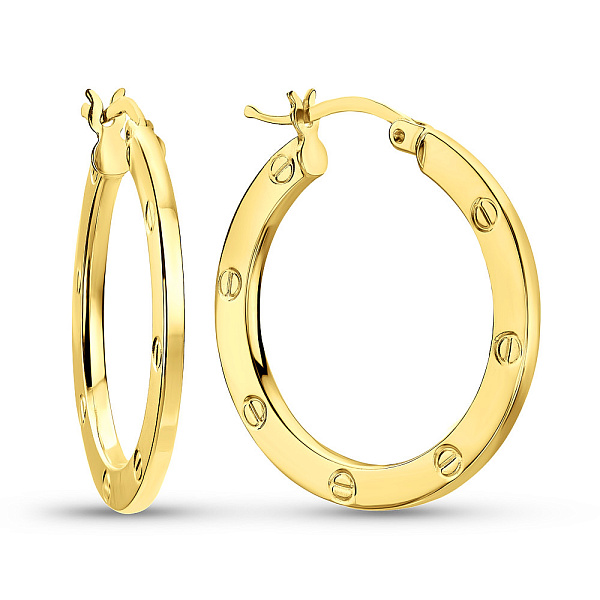 Золотые серьги кольца (арт. 109578/25ж) – изображение 1
