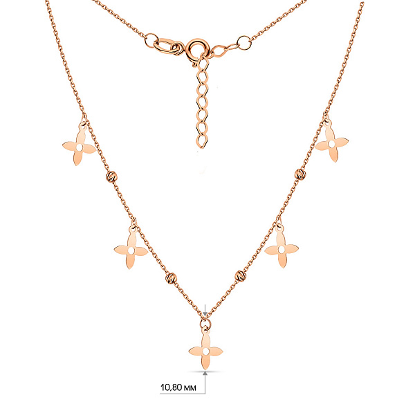 Колье из красного золота с подвесками (арт. 352084) – изображение 2