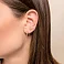 Золотые серьги-кольца с фианитами (арт. 2108562101) – изображение 2