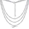 Серебряное многослойное колье (арт. 7507/2228) – изображение 2