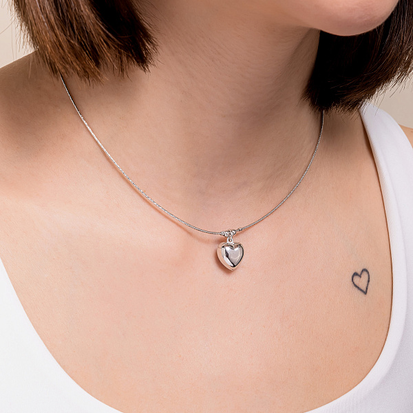 Серебряное колье Сердце (арт. 7507/2074) – изображение 2