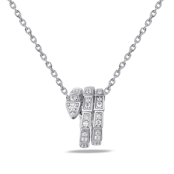 Серебряное колье с фианитами (арт. 7507/1645) – изображение 1