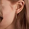Серьги-подвески из красного золота (арт. 110577) – изображение 2