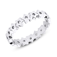 Фото Серебряное кольцо со звездочками (арт. 7501/1096р)