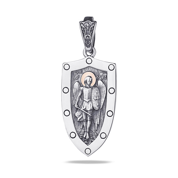 Серебряный кулон Архангел Михаил (арт. 7203/570пю) – изображение 1