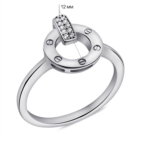 Кольцо из серебра с фианитами (арт. 7501/6201) – изображение 2