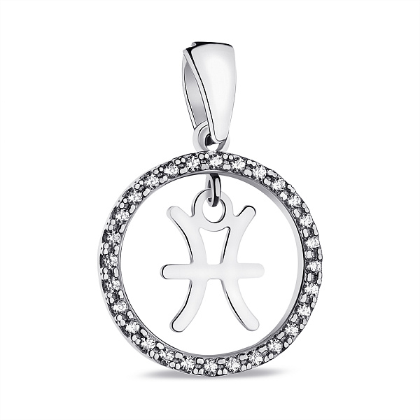 Серебряный подвес Рыбы (арт. 7503/А054рбпю) – изображение 1