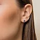 Серьги из белого золота с сапфиром и бриллиантами (арт. 2109848202с) – изображение 2