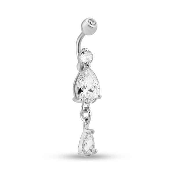 Серебряный пирсинг с фианитами (арт. 7512/6041-21-р) – изображение 1