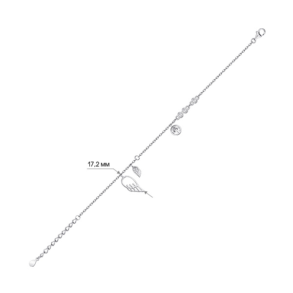 Серебряный браслет с подвесками (арт. 7509/3981) – изображение 2