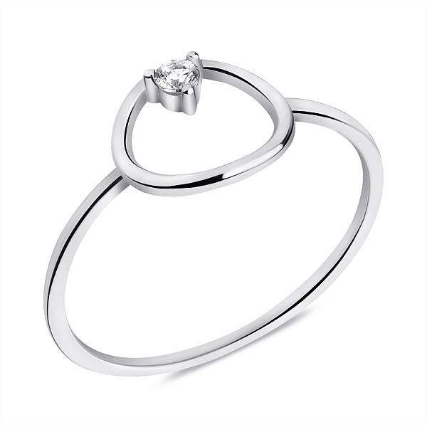 Серебряное кольцо с фианитом (арт. 7501/6839) – изображение 1
