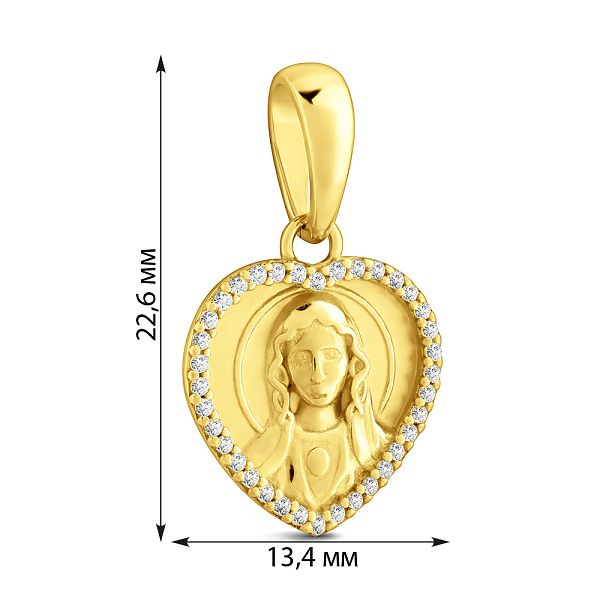 Серебряная ладанка иконка Дева Мария (арт. 7517/2471ж) – изображение 2