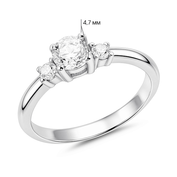 Серебряное кольцо с фианитами (арт. 7501/8698) – изображение 2