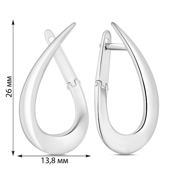 Золотые серьги без камней (арт. 110468б) – изображение 3