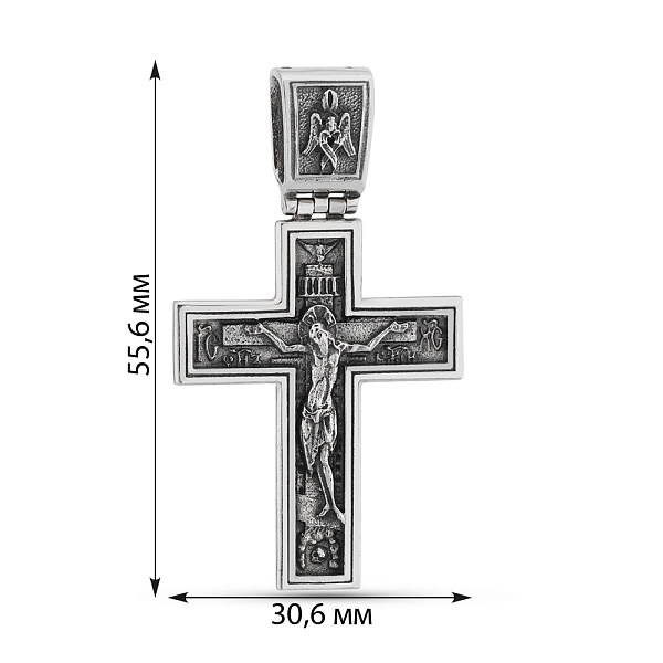 Срібний хрест з розп'яттям (арт. 7904/274пю) – зображення 2