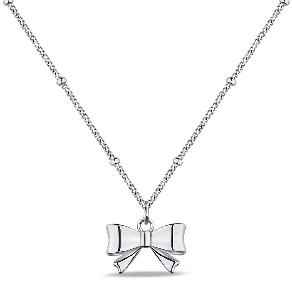 Серебряное колье Бантик (арт. 7507/1902) – изображение 1