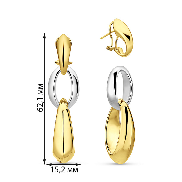 Золотые серьги Francelli (арт. е1091887жб) – изображение 5