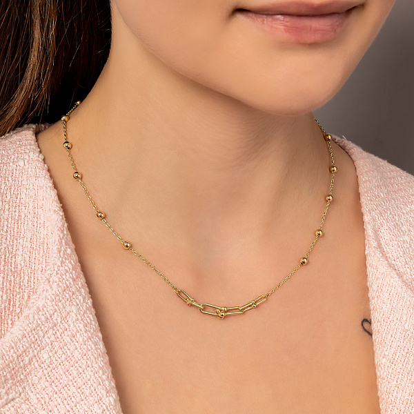 Колье из желтого золота без камней (арт. 352968ж) – изображение 3
